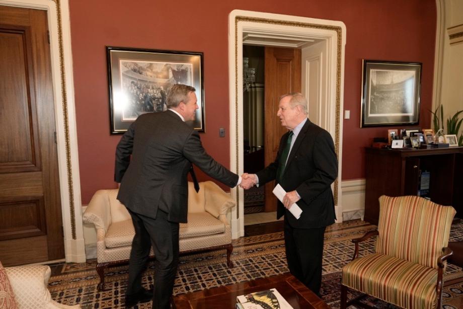 DURBIN TOUTS ROCK ISLAND ARSENAL’S HIGH-QUALITY MANUFACTURING IN MEETING WITH ARMY SECRETARY DRISCOLL